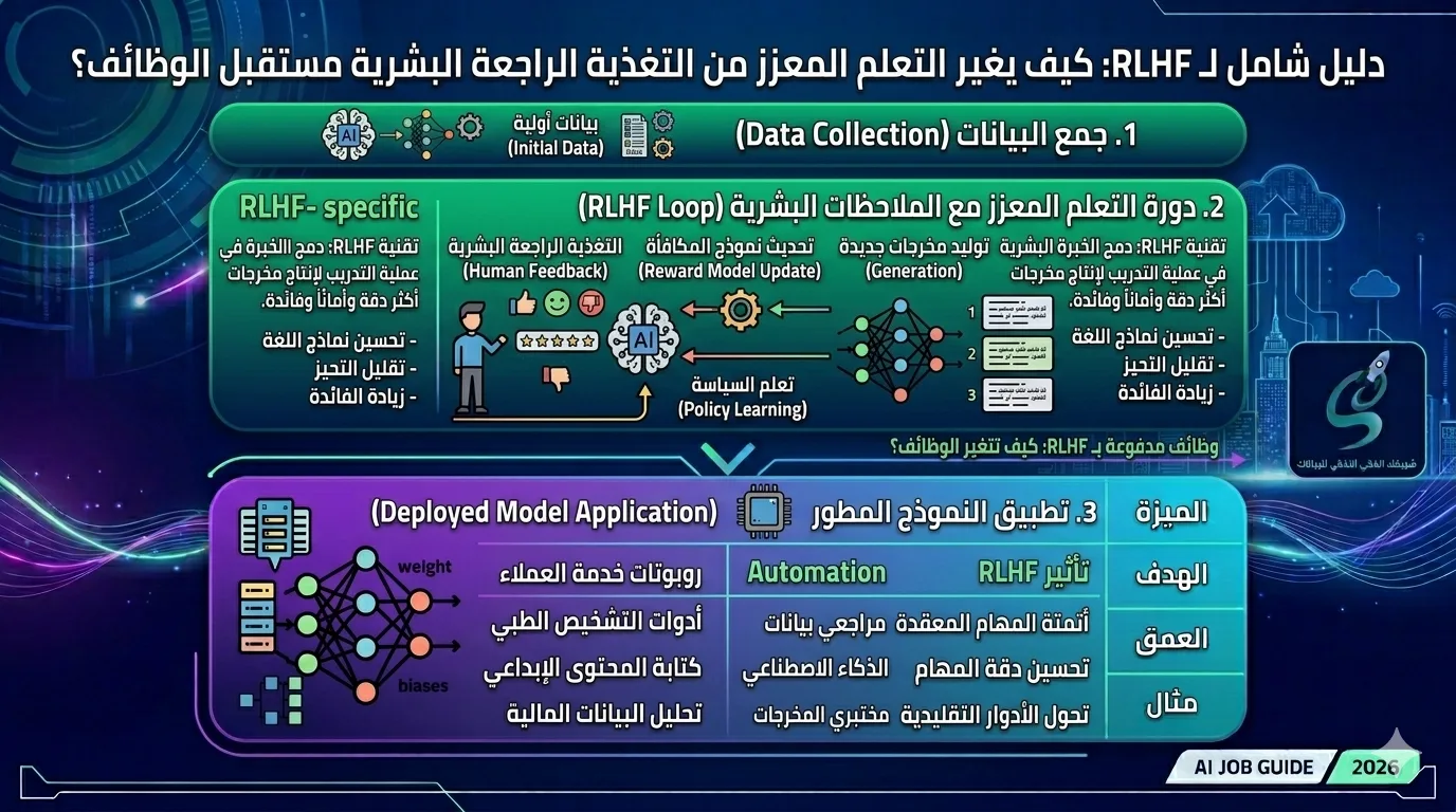 شرح تقنية RLHF كيف يغير التعلم المعزز من التغذية الراجعة البشرية مستقبل الوظائف؟