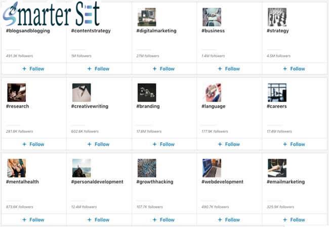linkedin hashtags discover more